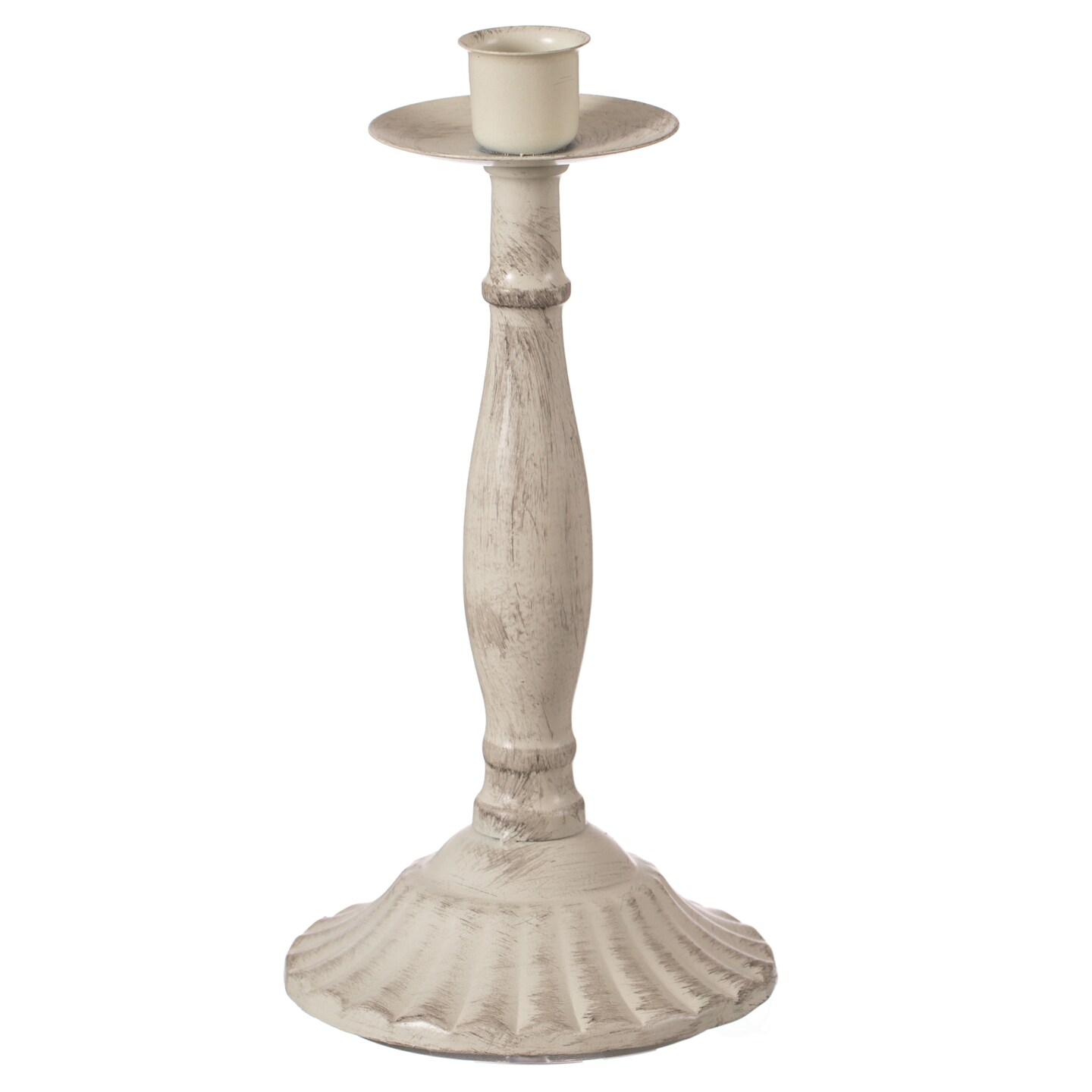 Antique Distressed Metal Candelabra and Candlestick for Dining Room, Entryway, Kitchen and Vanity