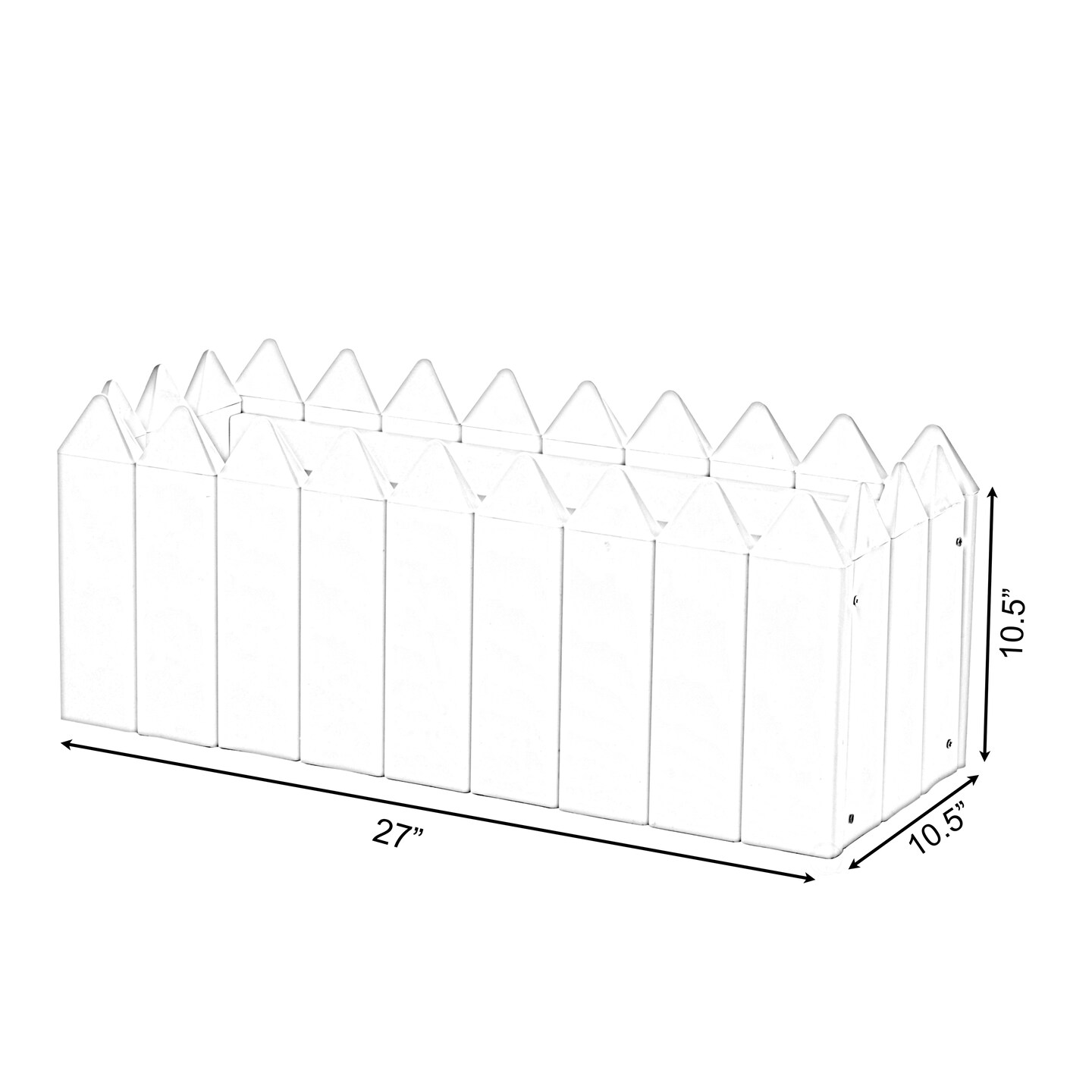 White Vinyl Traditional Fence Design Garden Bed Elevated Screwless Raised Planter Box