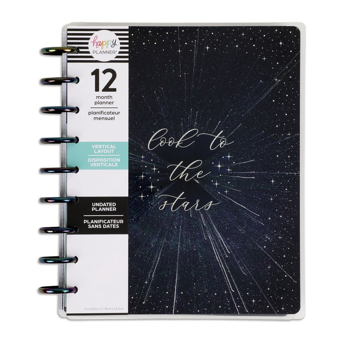 Happy Planner 12-Month Undated Classic Planner-Look To The Stars