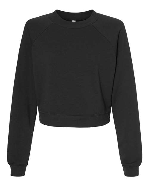 BELLA + CANVAS® Women's Crop Raglan Fleece Crewneck Sweatshirt