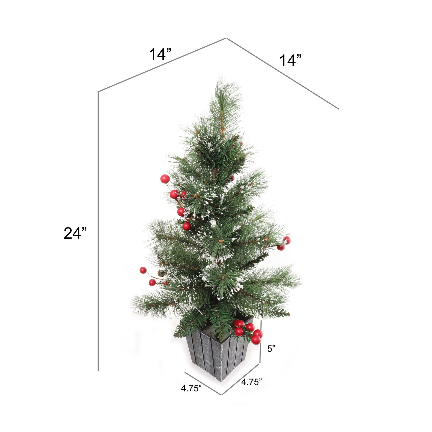 2' PreLit SnowCovered Artificial Christmas Tree Festive Holiday