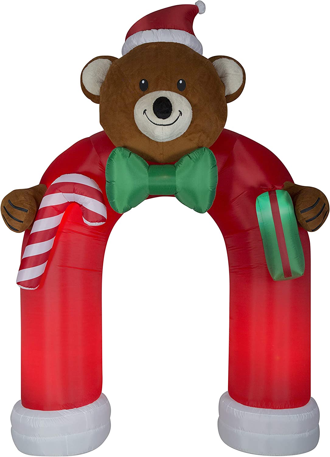 11&#x27; Gemmy Airblown ANIMATED Plush Teddy Bear Archway w/ Wiggling Bow Tie 19955