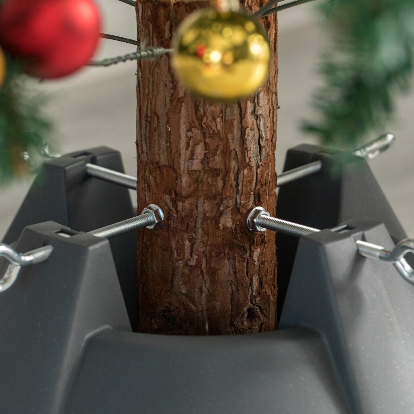 Plastic Christmas Tree Stand With Screw Fastener, Grey Michaels