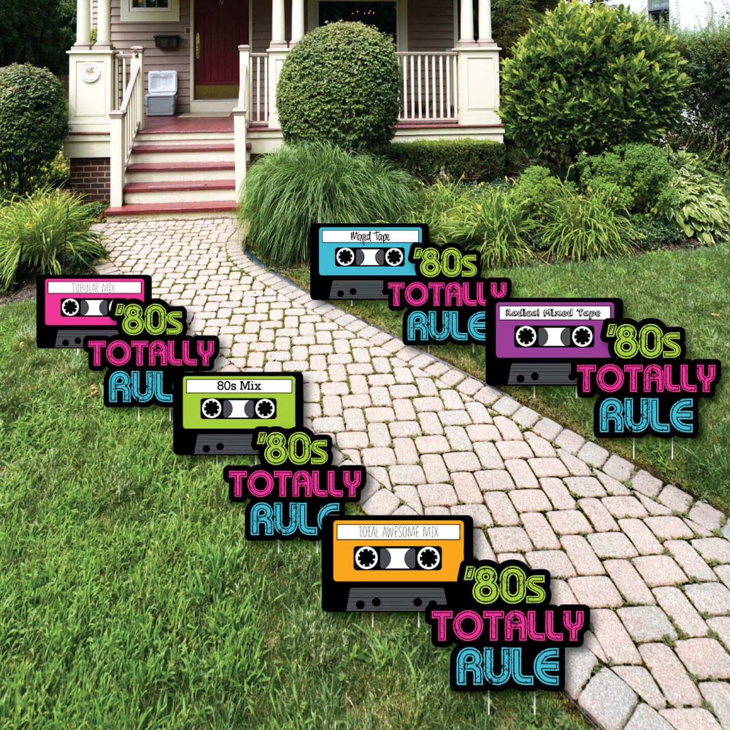 Big Dot of Happiness 80's Retro - Cassette Tape Lawn Decorations ...