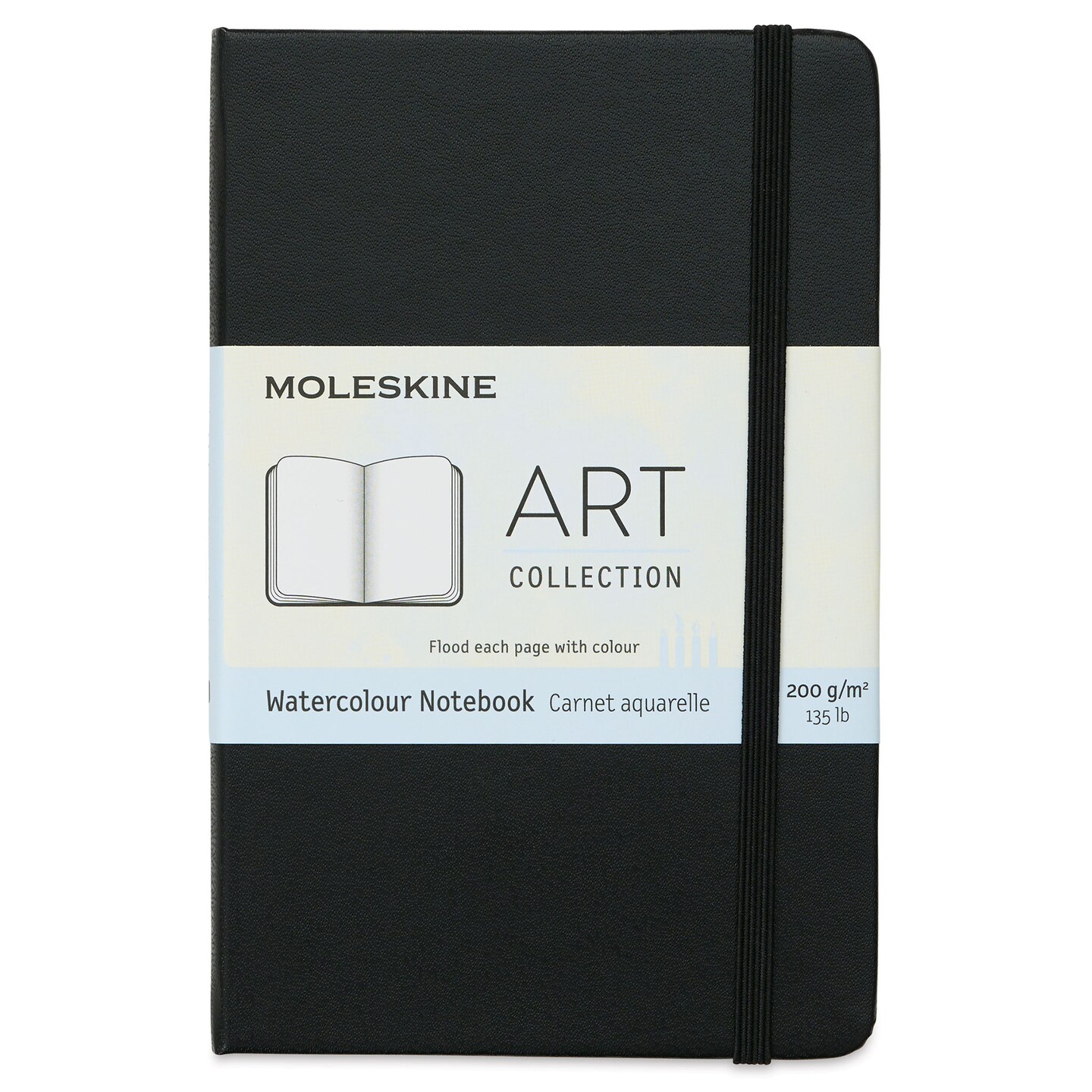 Moleskine Art Collection Watercolor Notebook - 5-1/2&#x22; x 3-1/2&#x22;, Portrait, 60 Pages