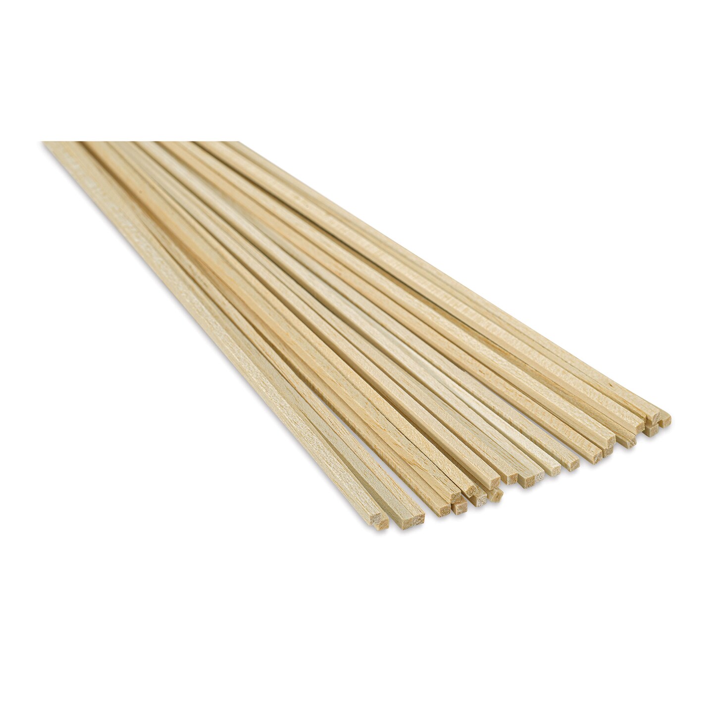 Bud Nosen Balsa Wood Sticks - 3/16&#x22; x 3/16&#x22; x 36&#x22;, Pkg of 25