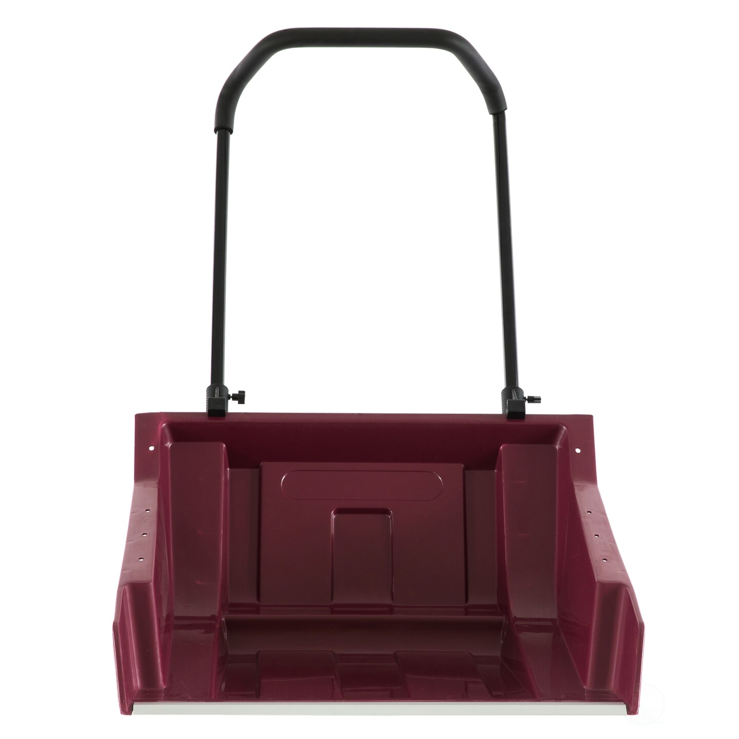 Heavy Duty Snow Rolling Remover with Wheels and Wide Blade, Red