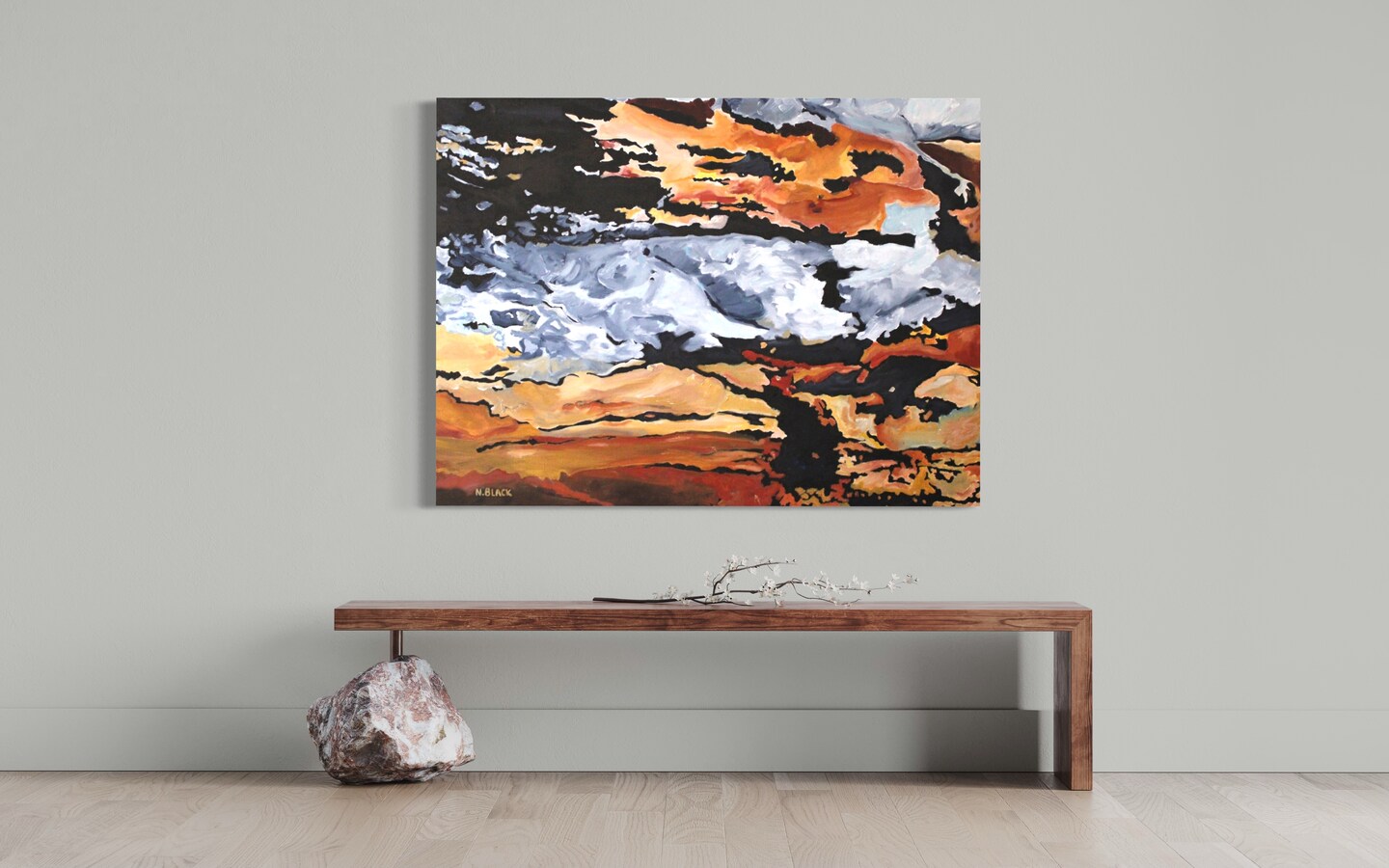 Abstract Canvas Art Home Decor Wood Wall Art Prints Large Wall Decor Coastal Driftwood Brown Grey Luxury Wall Art product 3