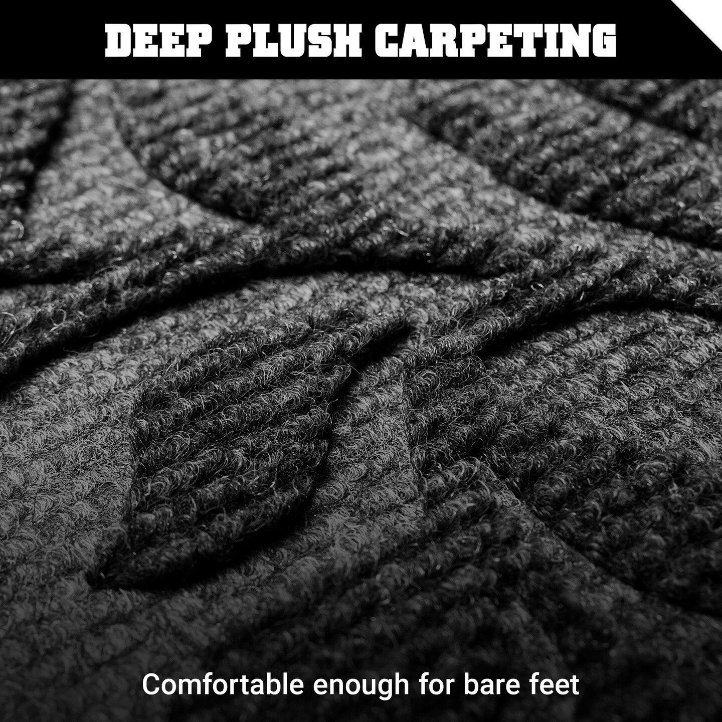 G128 Home Entrance Grey Leaves Door Mat | 23x35 In | Thick Absorbent Natural Rubber Non Slip, Indoor/Outdoor, Easy Clean, Welcome Mats for Front Door/Patio/Garage