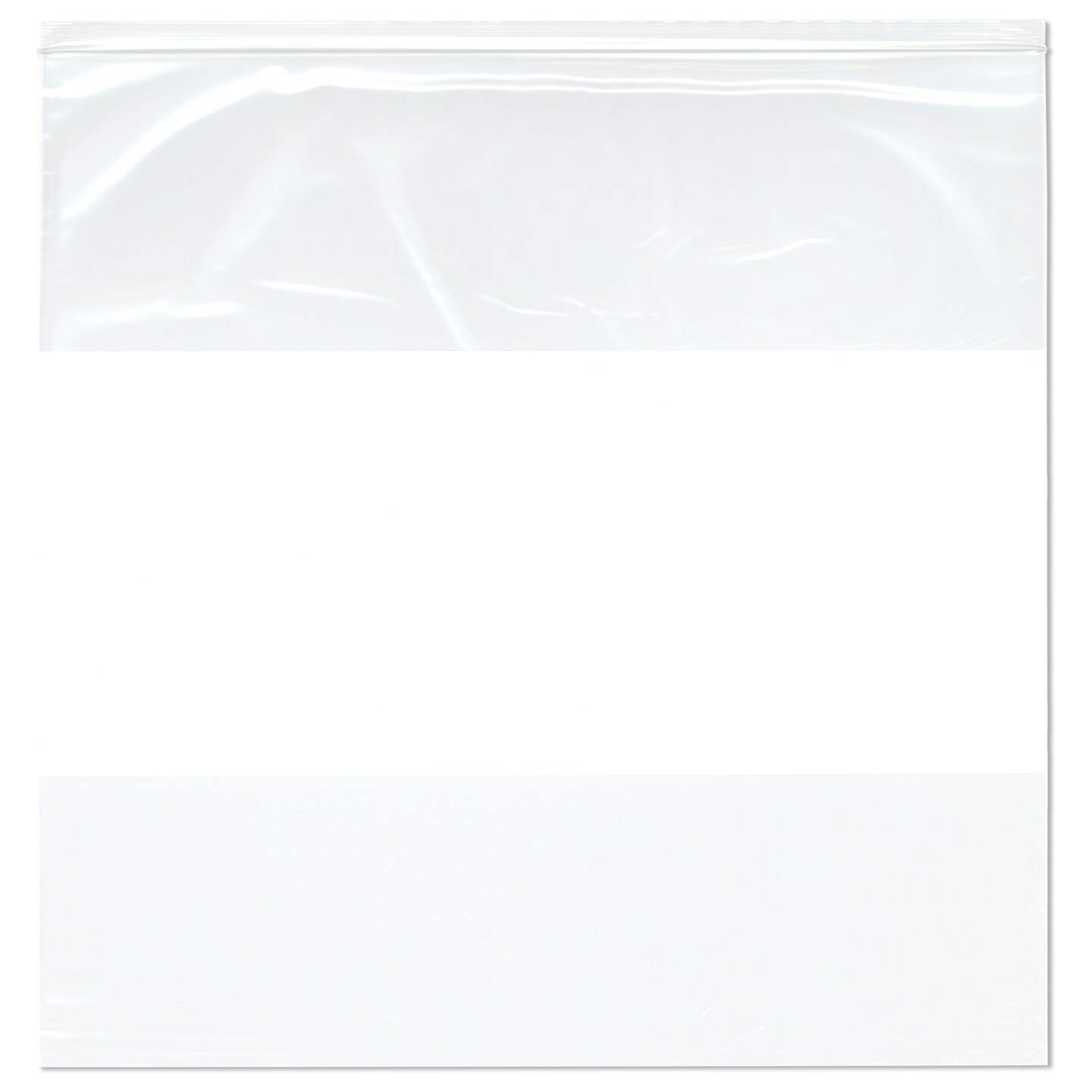 Plymor 24&#x22; x 24&#x22; (Pack of 50), 2 Mil White-Block Zipper Reclosable Plastic Bags