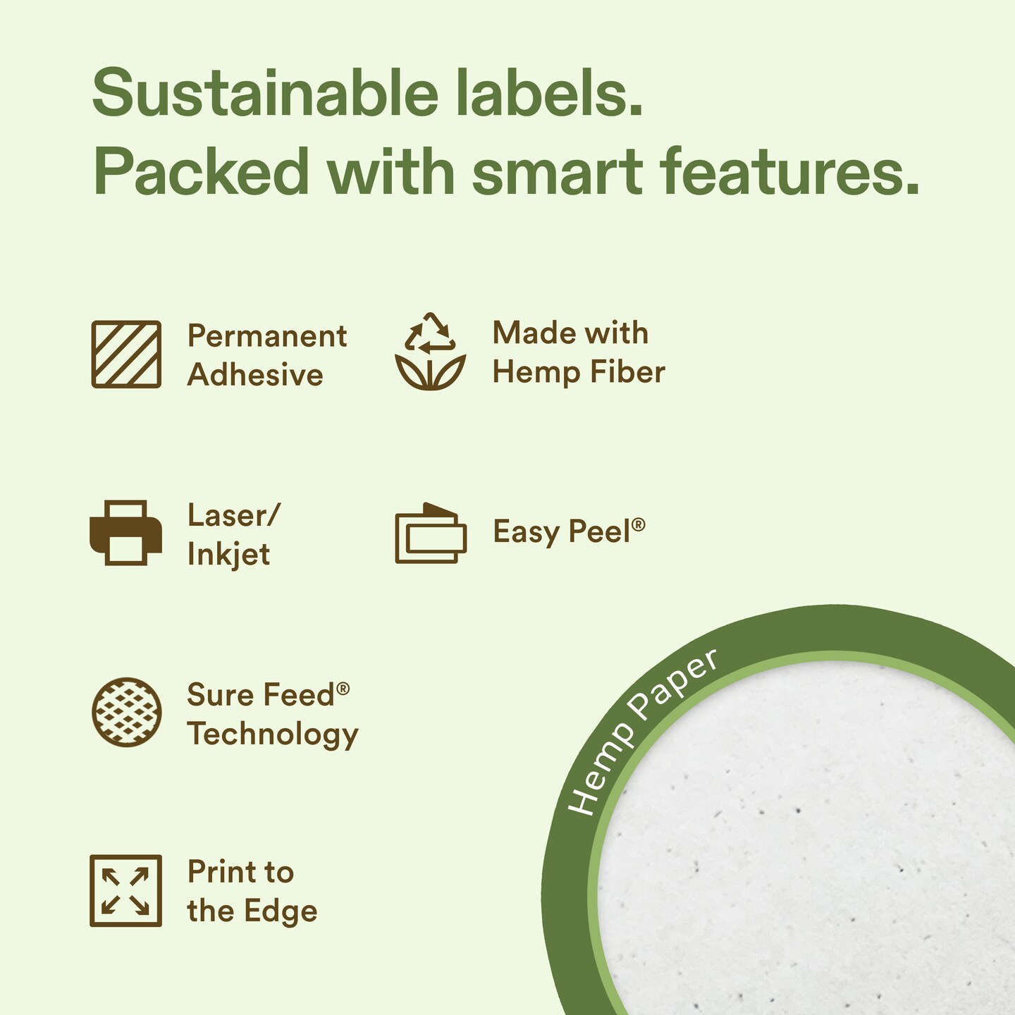 Avery Oval Scalloped Hemp Labels