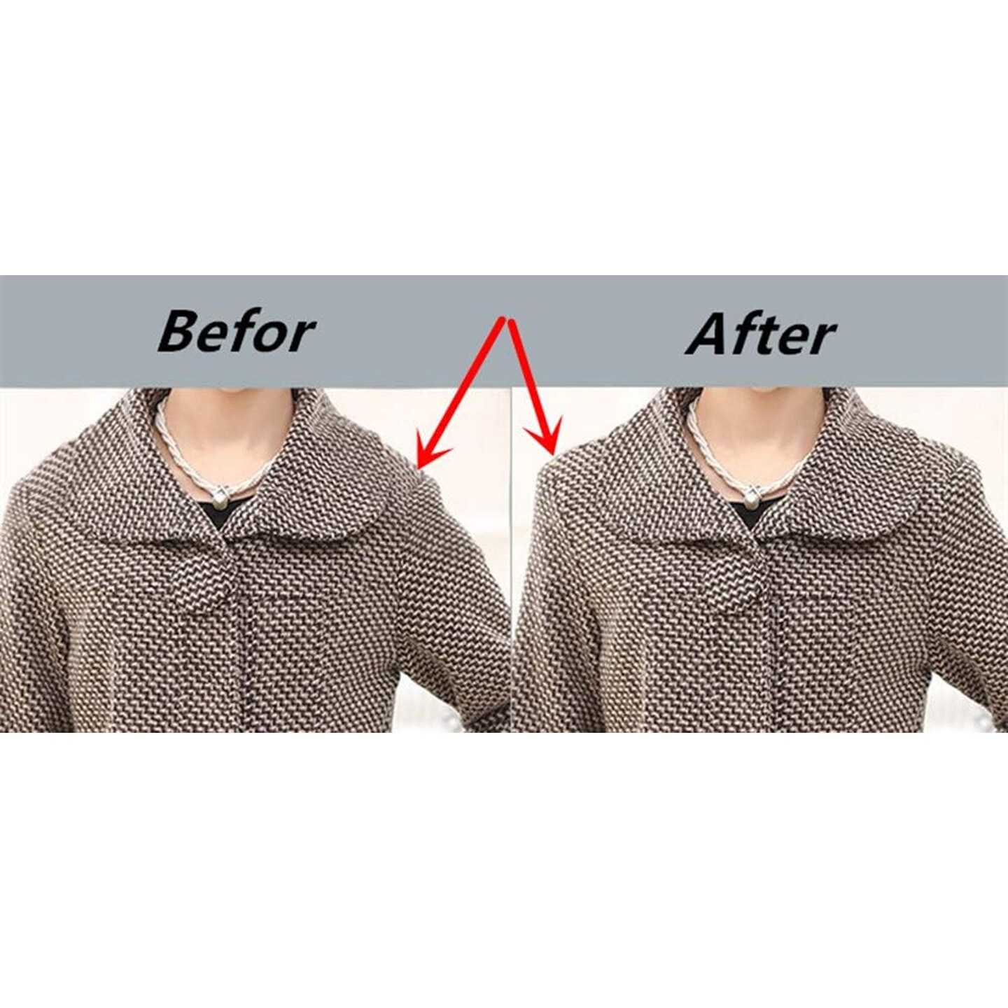 Large 1.5&#x22; Foam Shoulder Pads Pair for Blazer Jacket Coat Support in Black