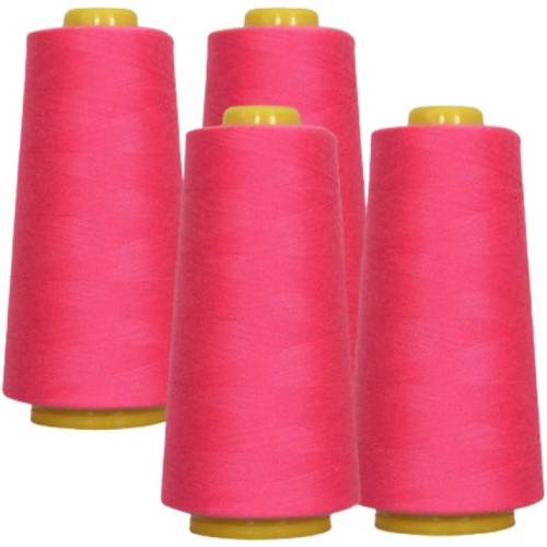 4 Pack of 6000 Yard Fuchisa Spools Sewing Thread All Purpose Designed for All Sewing Needs