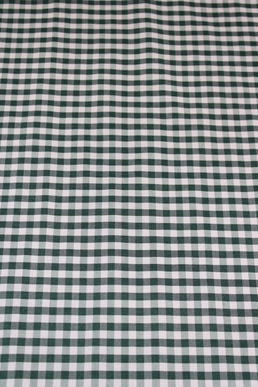 1 Yard Hunter Green 1/8&#x2033; Gingham Checkered Poly Cotton Fabric Classic Non-Stretch 58/59 Inch Wide