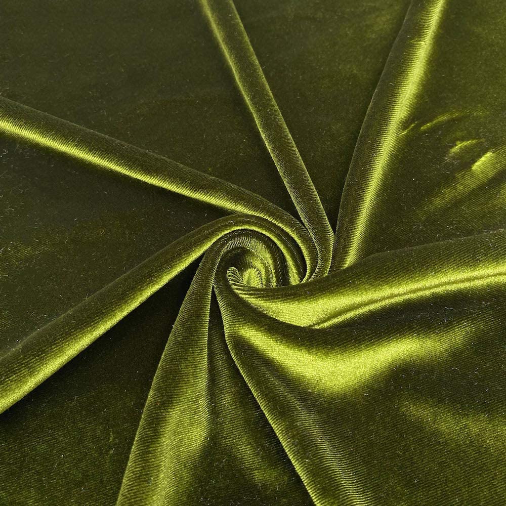 1 Yard Stretch Velvet Fabric Soft Silky 4-Way Stretch Apparel Costume 58/60" Width