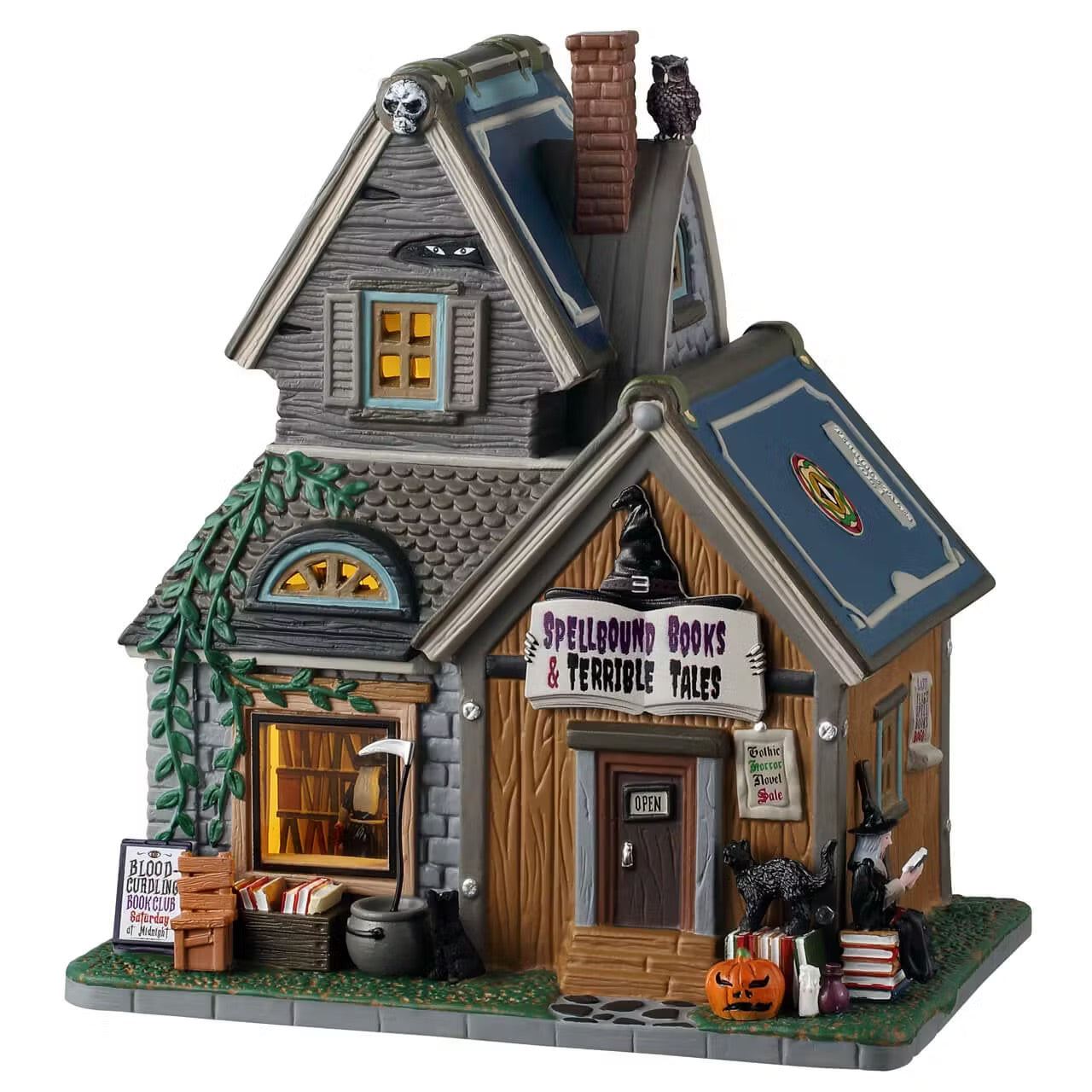 Lemax Spooky Town Halloween Village: Spellbound Books &#x26; Terrible Tales