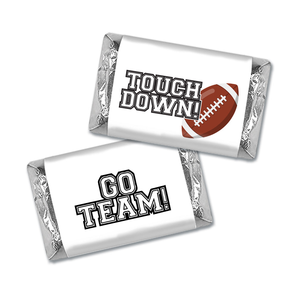 34 Pcs Orange Football Party Candy Favors Hershey's Miniatures Chocolate - Touchdown