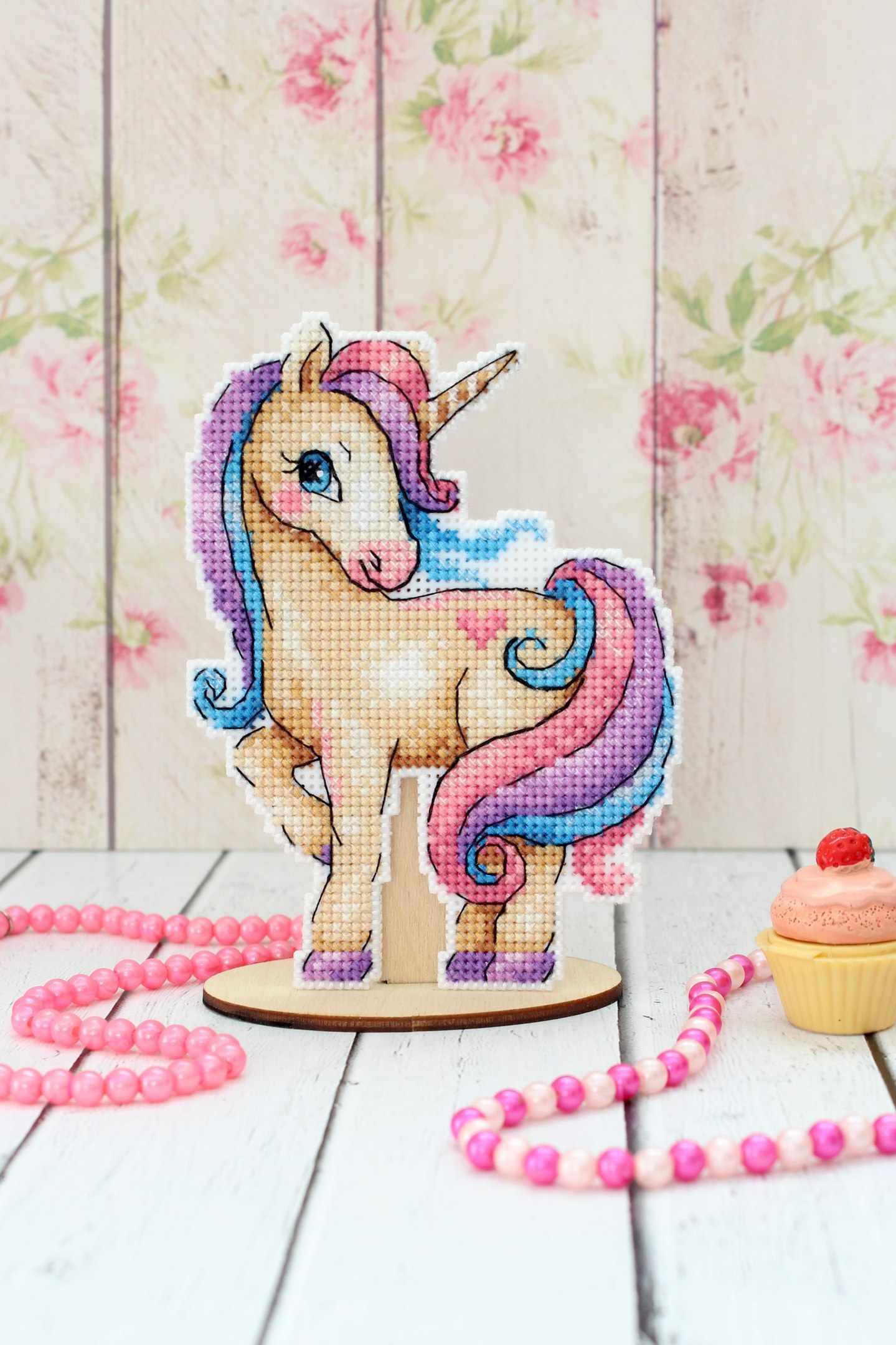 Magic Unicorn P-317 / SR-317 Plastic Canvas Counted Cross Stitch Kit