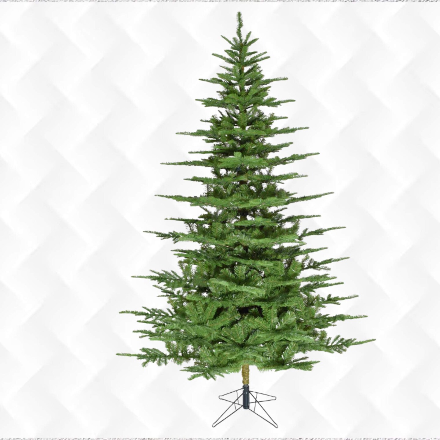 Unlit Green Aspen Fir Christmas Tree 6.5ft with 956 Lifelike Tips and Metal Stand