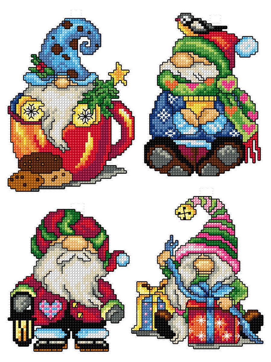 Christmas Gnomes Counted Cross-Stitch Kit