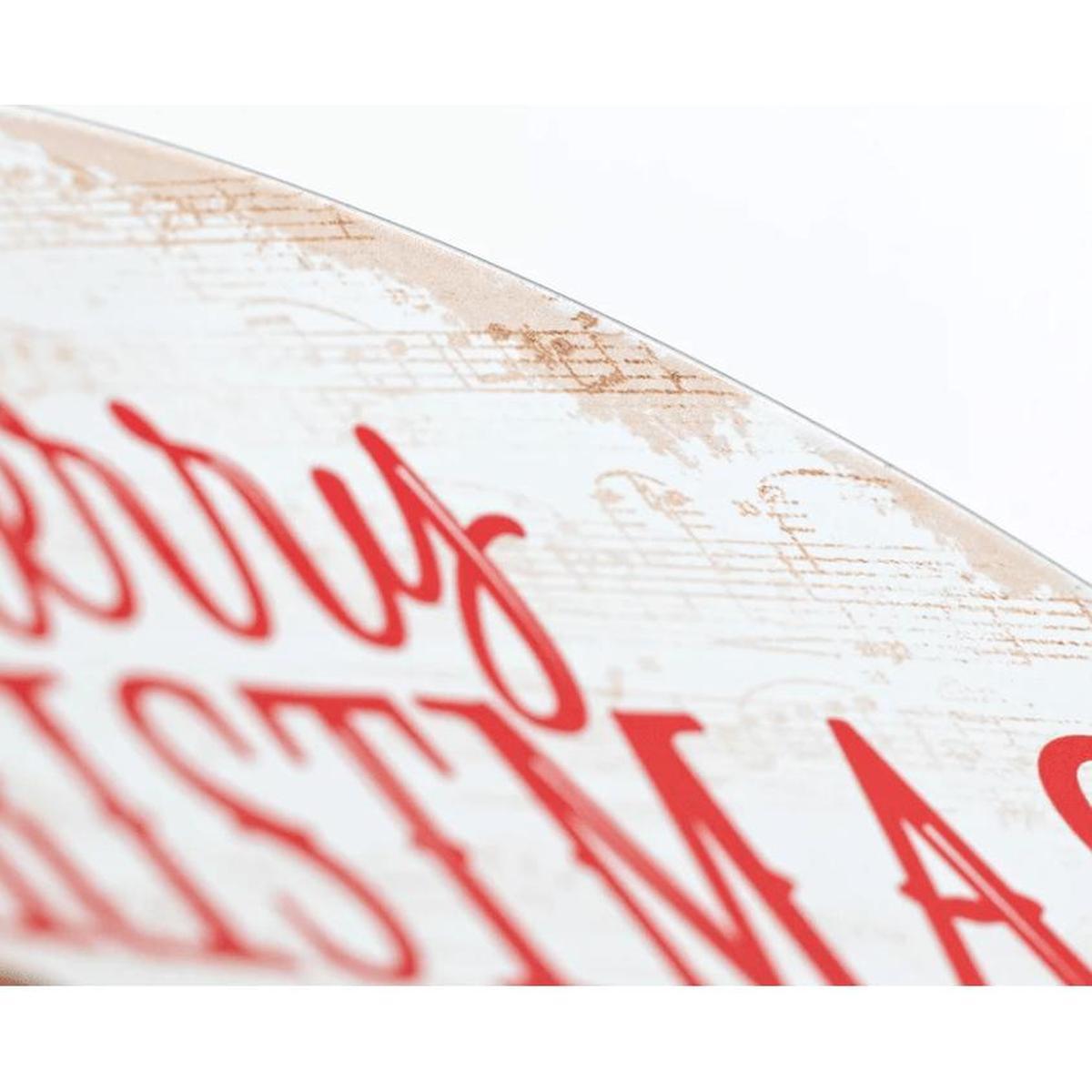 12&#x22; Metal Round Sign: Nutcracker Merry Christmas