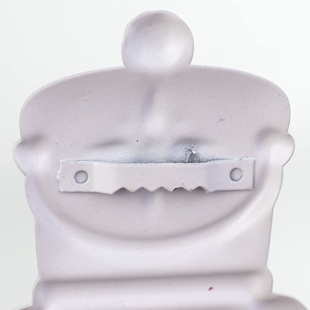 Craig Bachman Nutcracker Sign with Hanger, Embossed Metal - Pink, Mint, Light Blue, Pastel Multi, 12" x 4" Inches - for Wreath Accents, Crafts, and Decorations