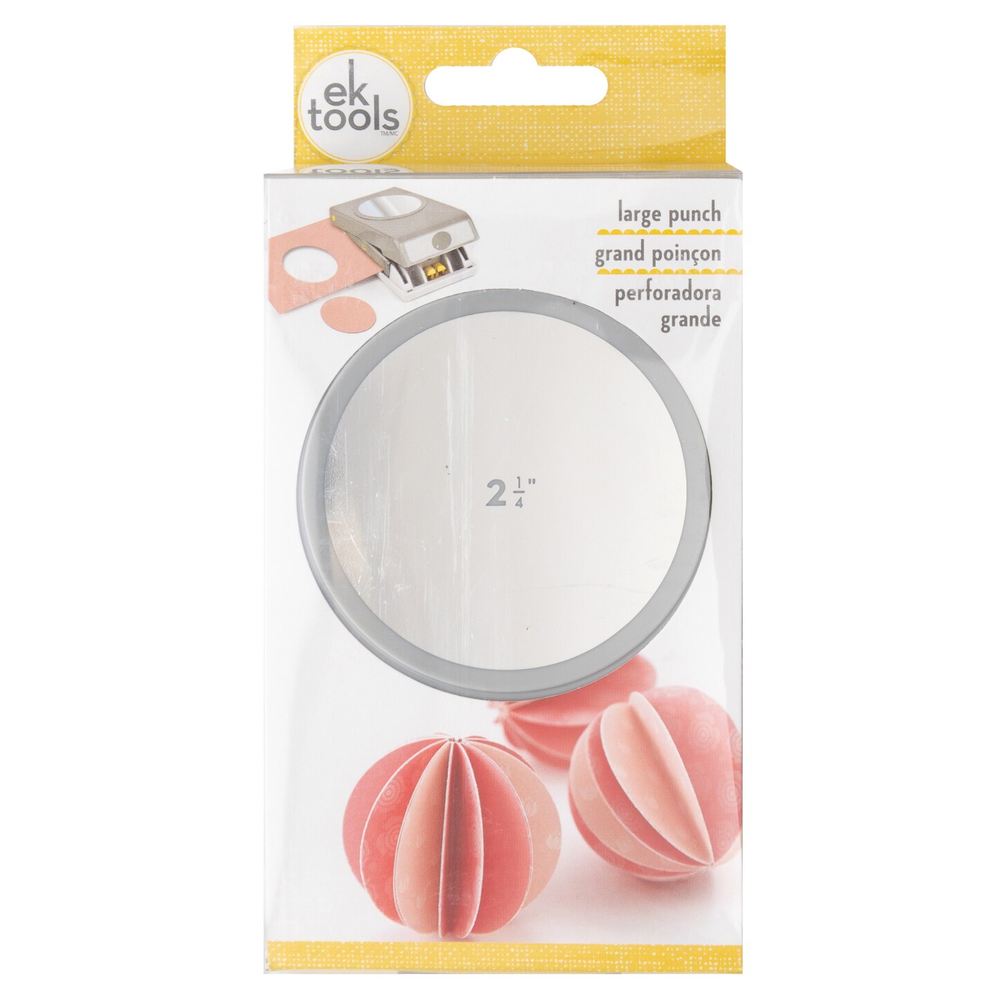 EK Tools Large Circle Punch, 2.25 inch with Safety Lock - Create Precise Circles with Paper or Cardstock - Hole Puncher for Handmade Cards, Scrapbooking, Gift Tags, DIY Cupcake Toppers, and Crafts