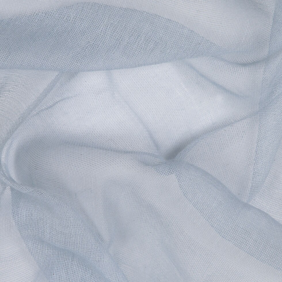 1 Yard Antique Blue Mesh Like Cotton Gauze Sheer Lightweight Fabric for Apparel Projects