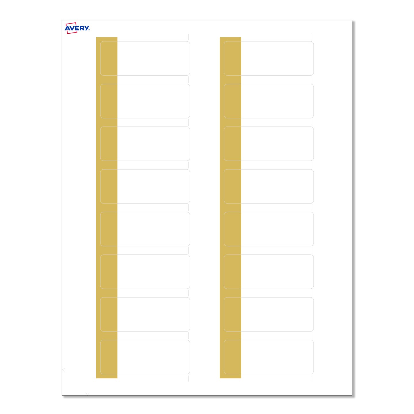 Avery® Printable Rectangle Labels with Sure Feed® Technology, Dipped