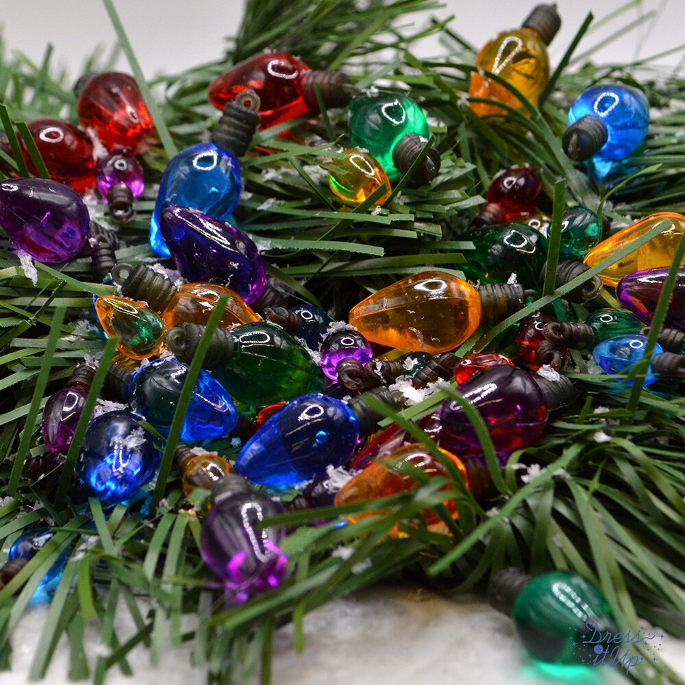 Dress It Up Buttons Old Fashioned Christmas Lights Super Value Pack, 40pcs+ Sewing Shank Embellishments