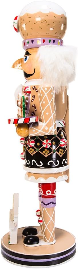 16-Inch Wooden Gingerbread Christmas Nutcracker (Color May Vary),Brown/Beige