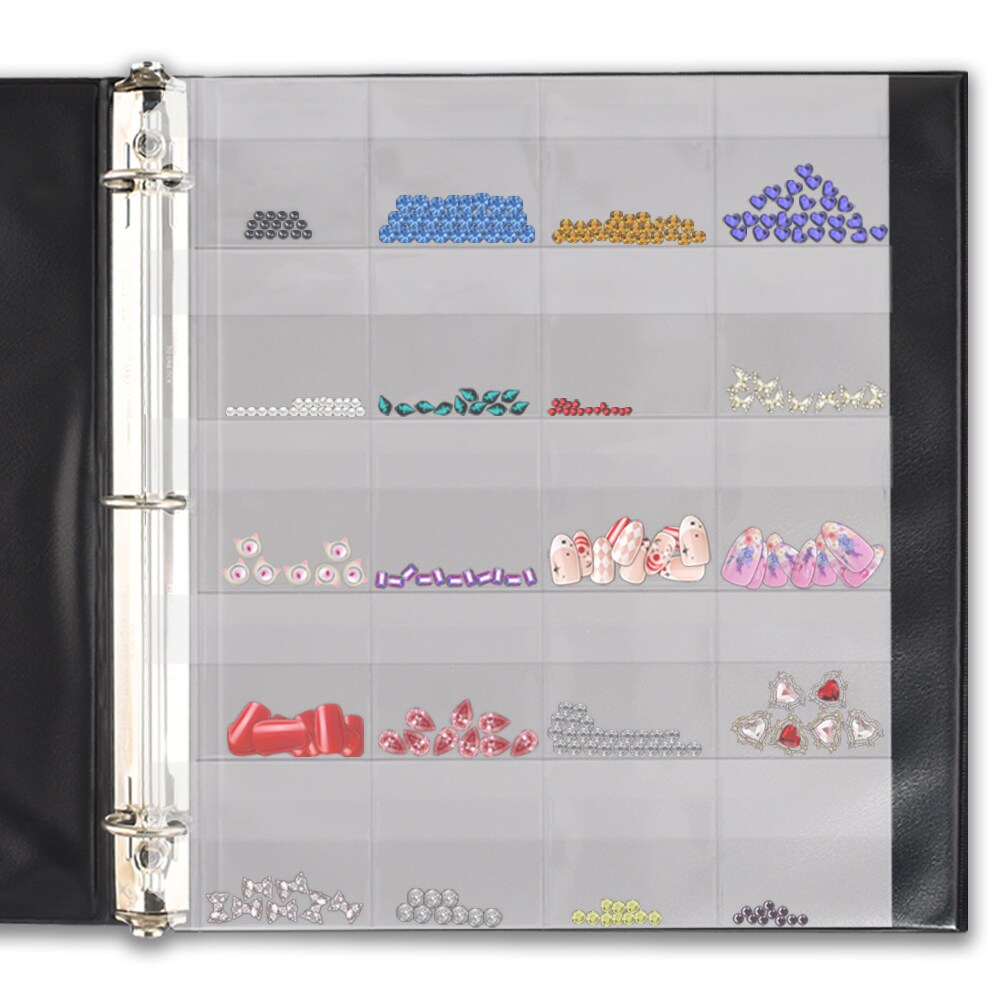 StoreSMART - 20-Pocket Binder Page with Flaps - For Nail Art Supplies - VH1173F-NAIL