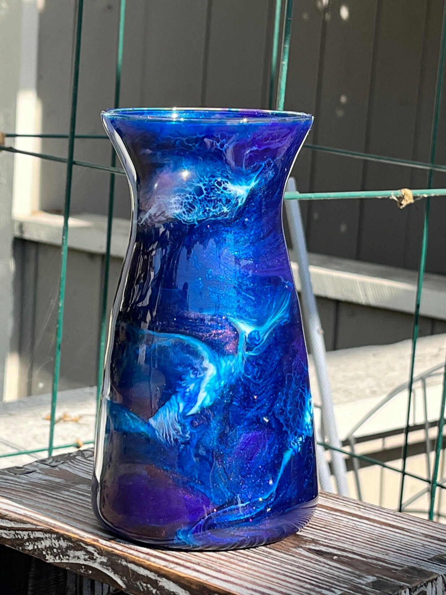 Mini glass vase | Blue violet glass vase | MakerPlace by Michaels