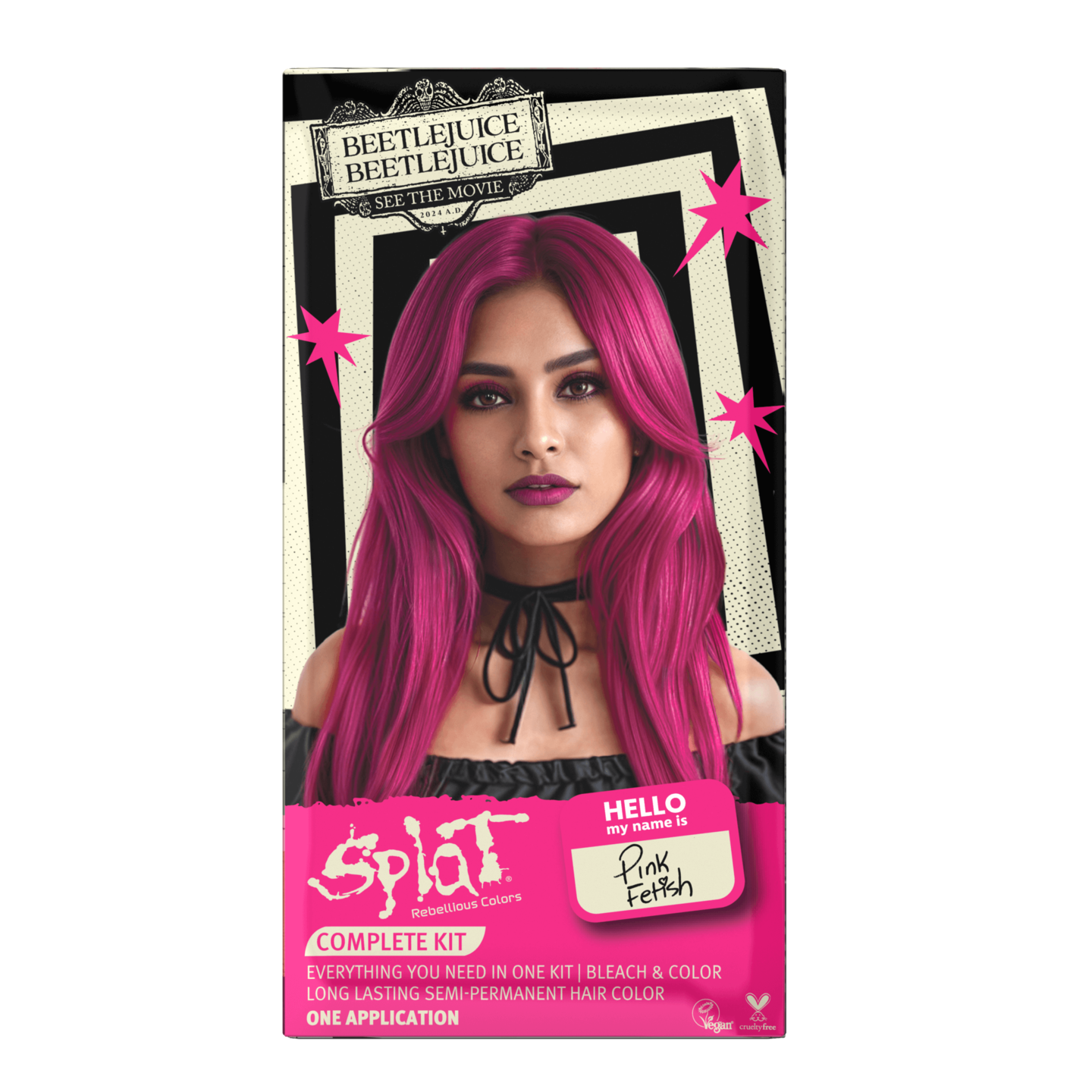 Beetlejuice Beetlejuice Pink Fetish - Semi-Permanent Hair Dye Complete ...
