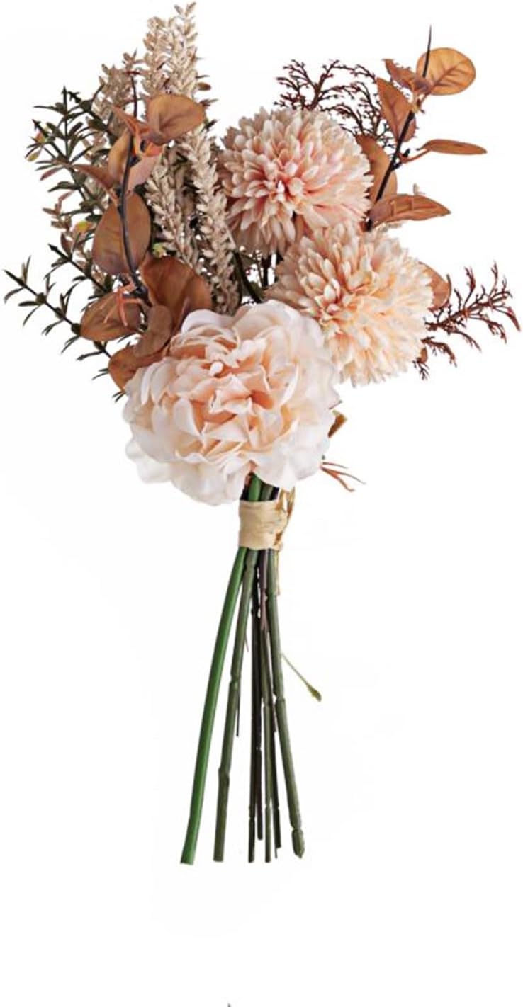 13-Inch Realistic Fall Flowers Artificial Bouquet Decoration - Faux Floral Arrangements