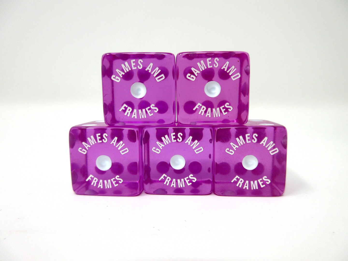 Personalized Yahtzee Dice with Free Storage Pouch, Set of 5