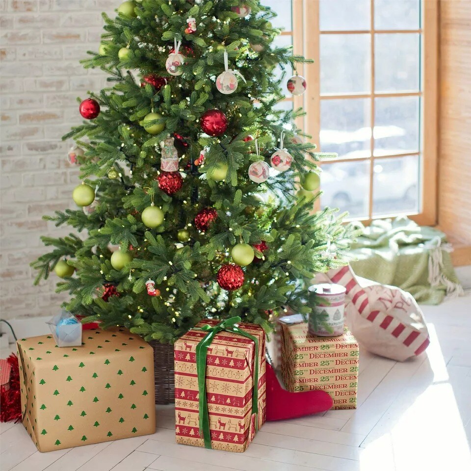 6 Pack Christmas Wrapping Paper Roll Holiday Party Gift Present Kraft 30x120&#x201D;