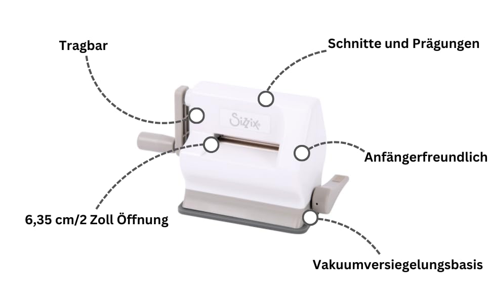 Portable Manual Die Cutting &#x26; Embossing Machine for Arts &#x26; Crafts, Scrapbooking &#x26; Cardmaking