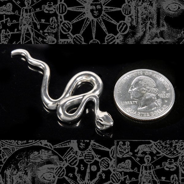 One Silver Snake Pendant - Silver - ZS-P10
