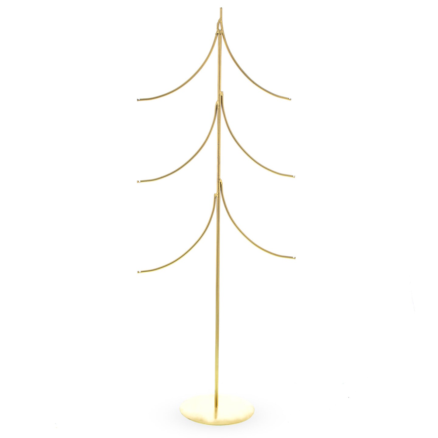 6-Arm Tiered Tree Gold Metal Ornament Display Stand 14 Inches (Poland)