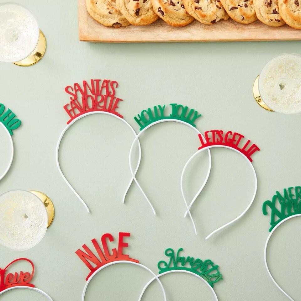 8 Pack Christmas Headbands for Women Adults Kids Holiday Party Hair Accessories