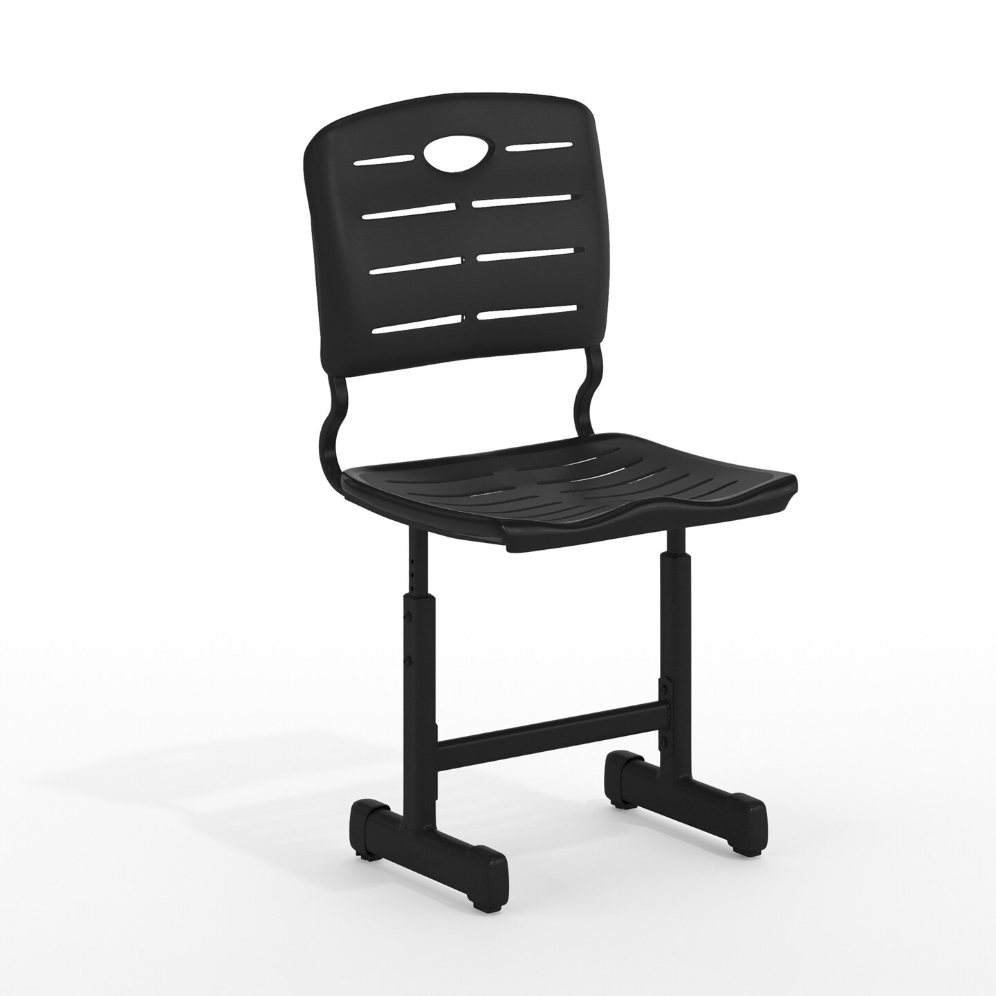 Emma and Oliver Adjustable Height Student Chair with Pedestal Frame