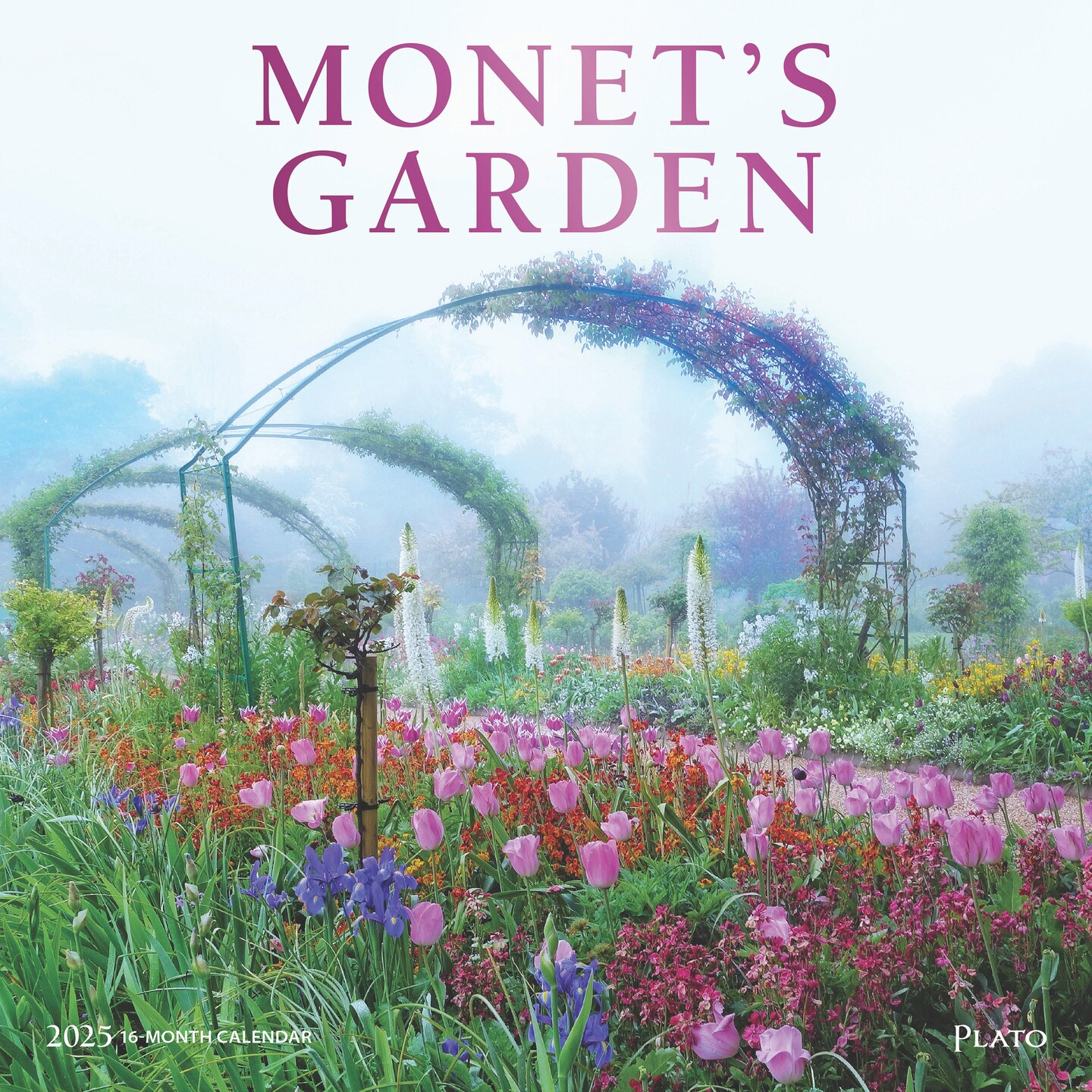 Monet&#x27;s Garden | 2025 12 x 24 Inch Monthly Square Wall Calendar | Foil Stamped Cover | Plato | Impressionism Artist Outdoor