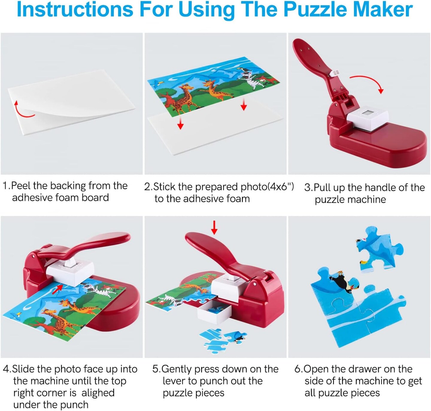 Puzzle Maker Machine Cutter,Jigsaw Puzzle Making Machine with 10 Adhedive Foams,for Arts &#x26; Crafts Make Jigsaw Puzzles