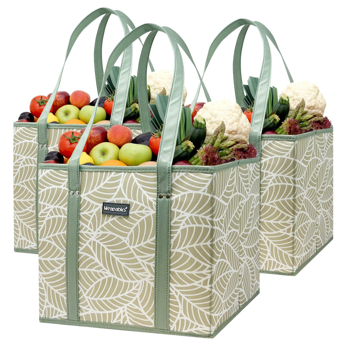 thumbnail image 2 of 10 Pack Reusable Grocery Bags - Heavy Duty Large Shoppng Totes 2 of 9