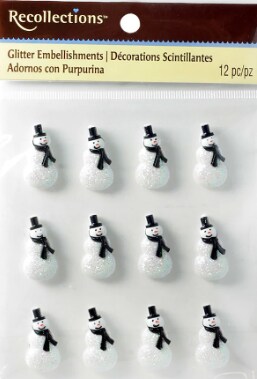 Recollections Christmas Snowmen Dimensional Cabochons Stickers