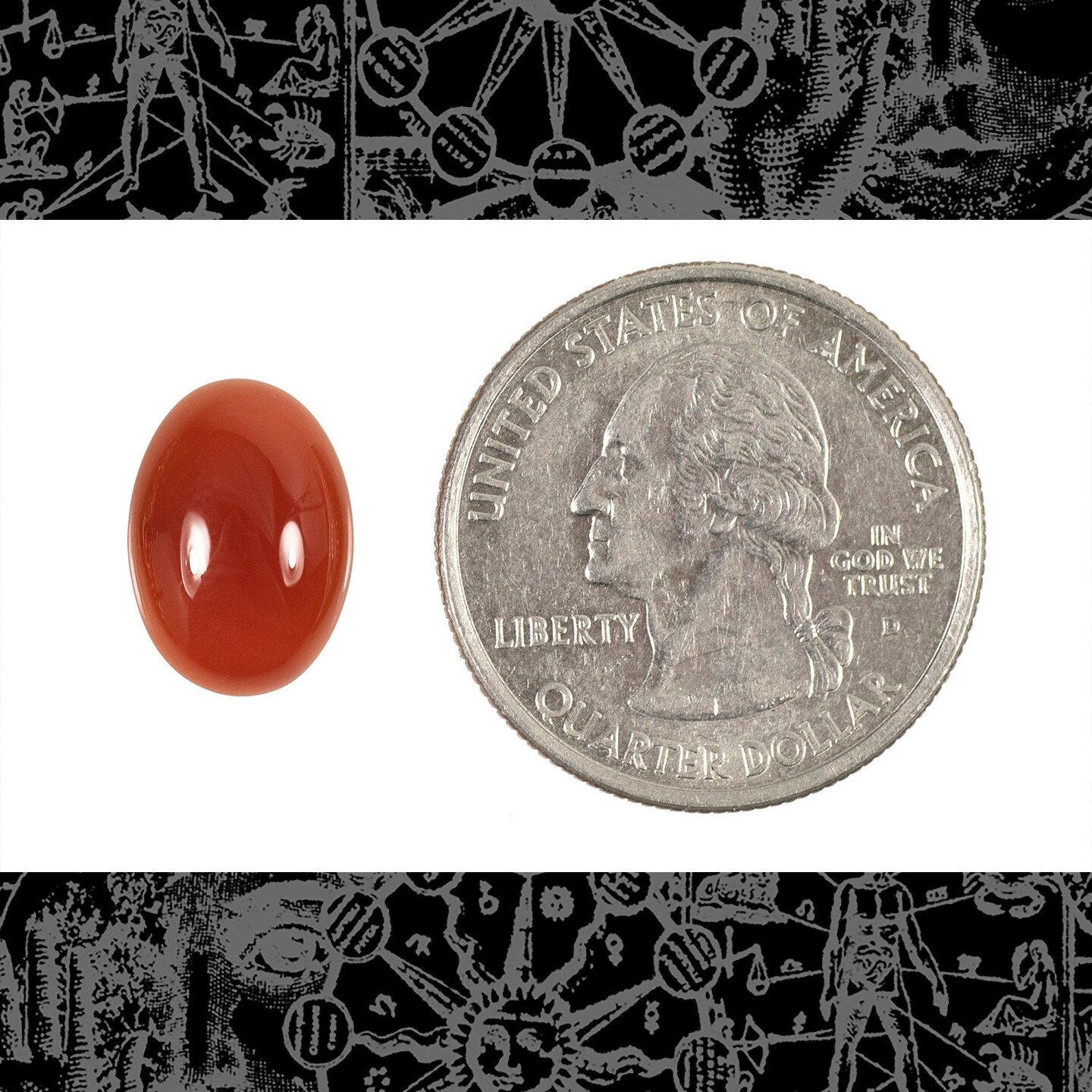 Cornelian Stone 14mm x 10mm Cabochons - Set of Two - STC05