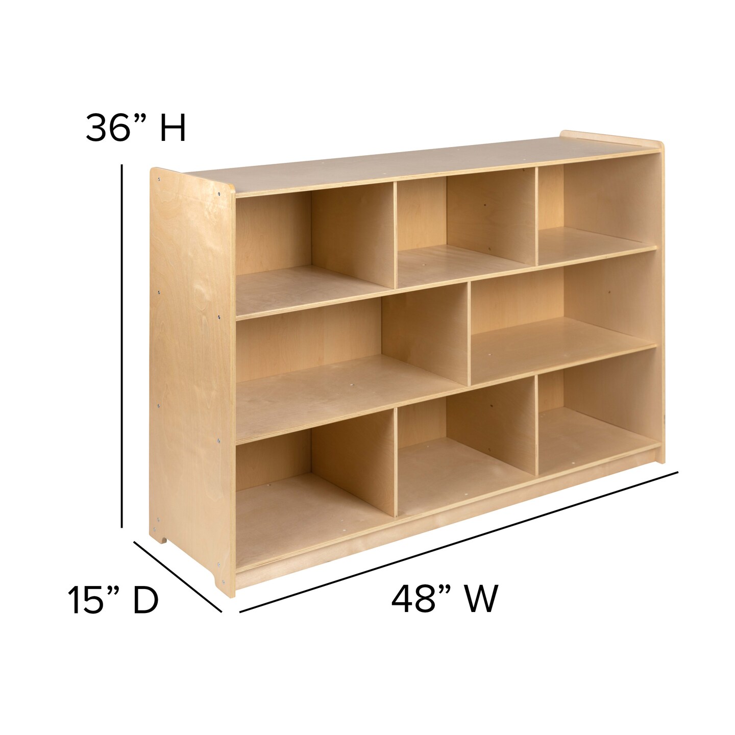 Emma and Oliver Wooden School Classroom Storage Cabinet/Cubby for Commercial or Home Use