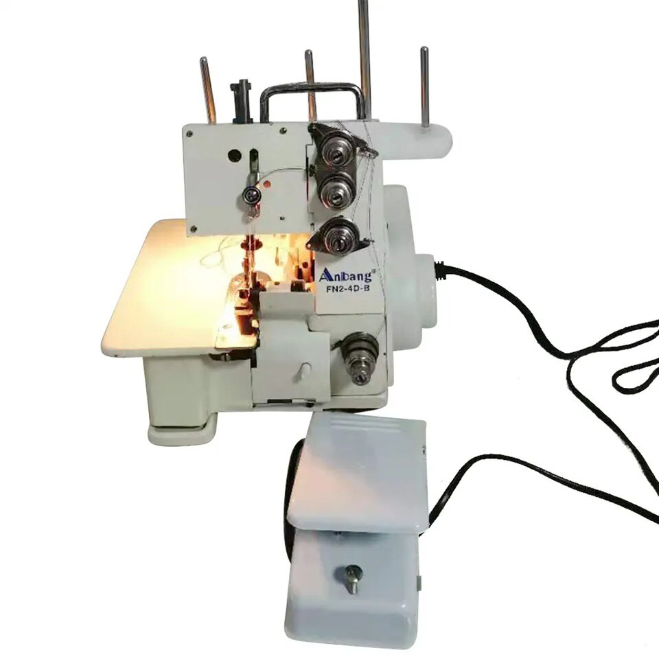 Professional 4 Thread Serger Overlock Sewing Machine 4-Line W/ Foot Controller