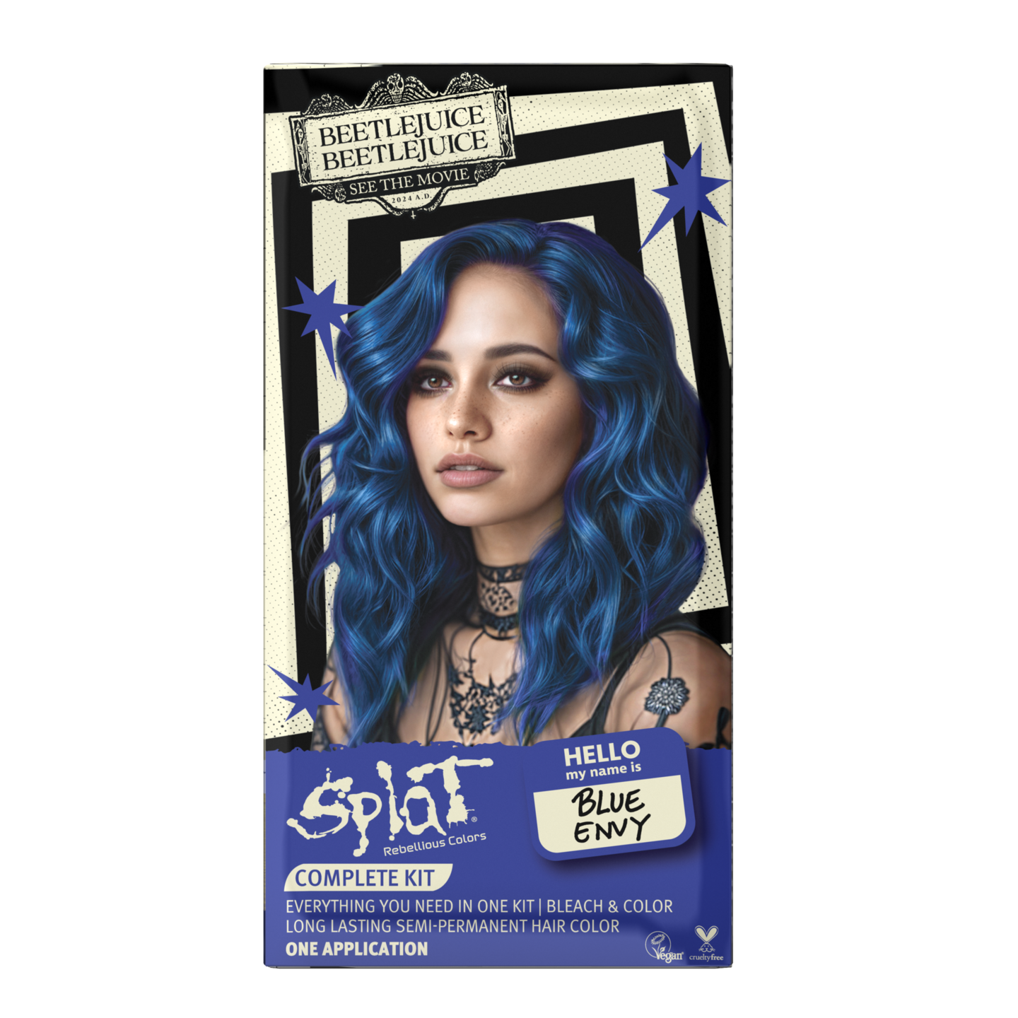 Beetlejuice Beetlejuice Blue Envy - Semi-Permanent Hair Dye Complete ...